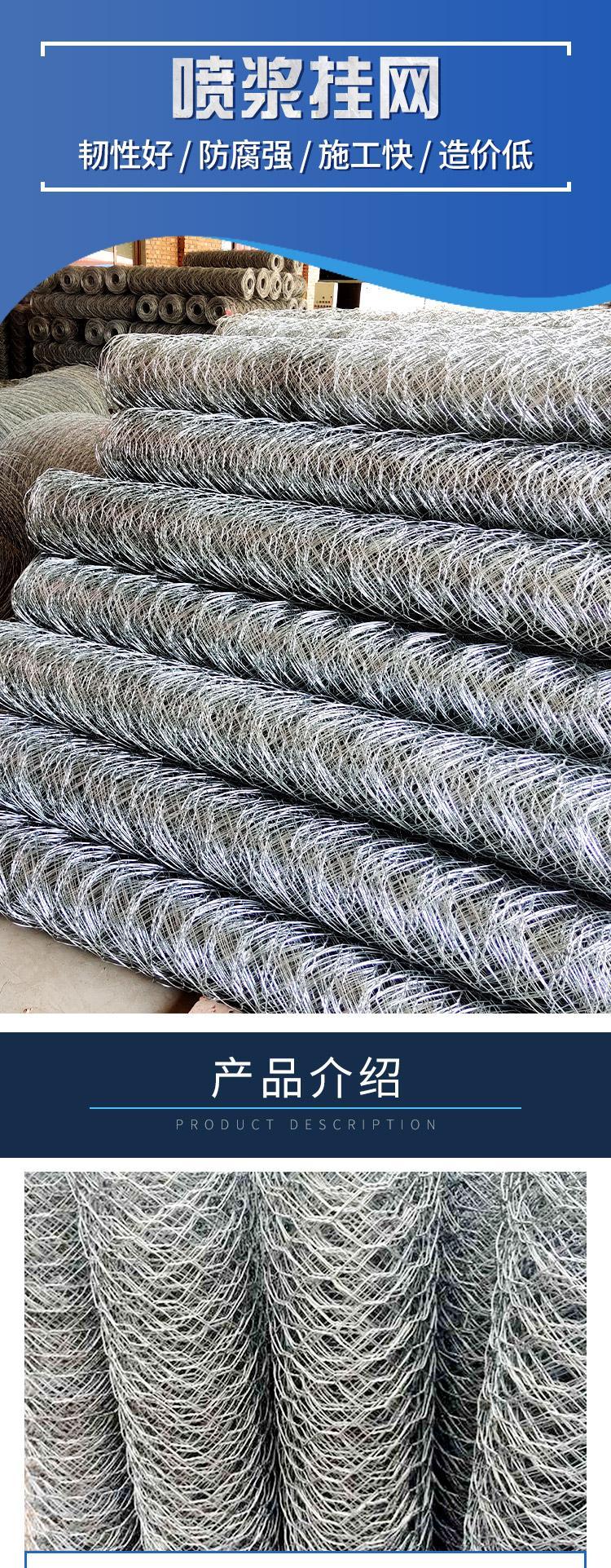 挂网喷浆六角网